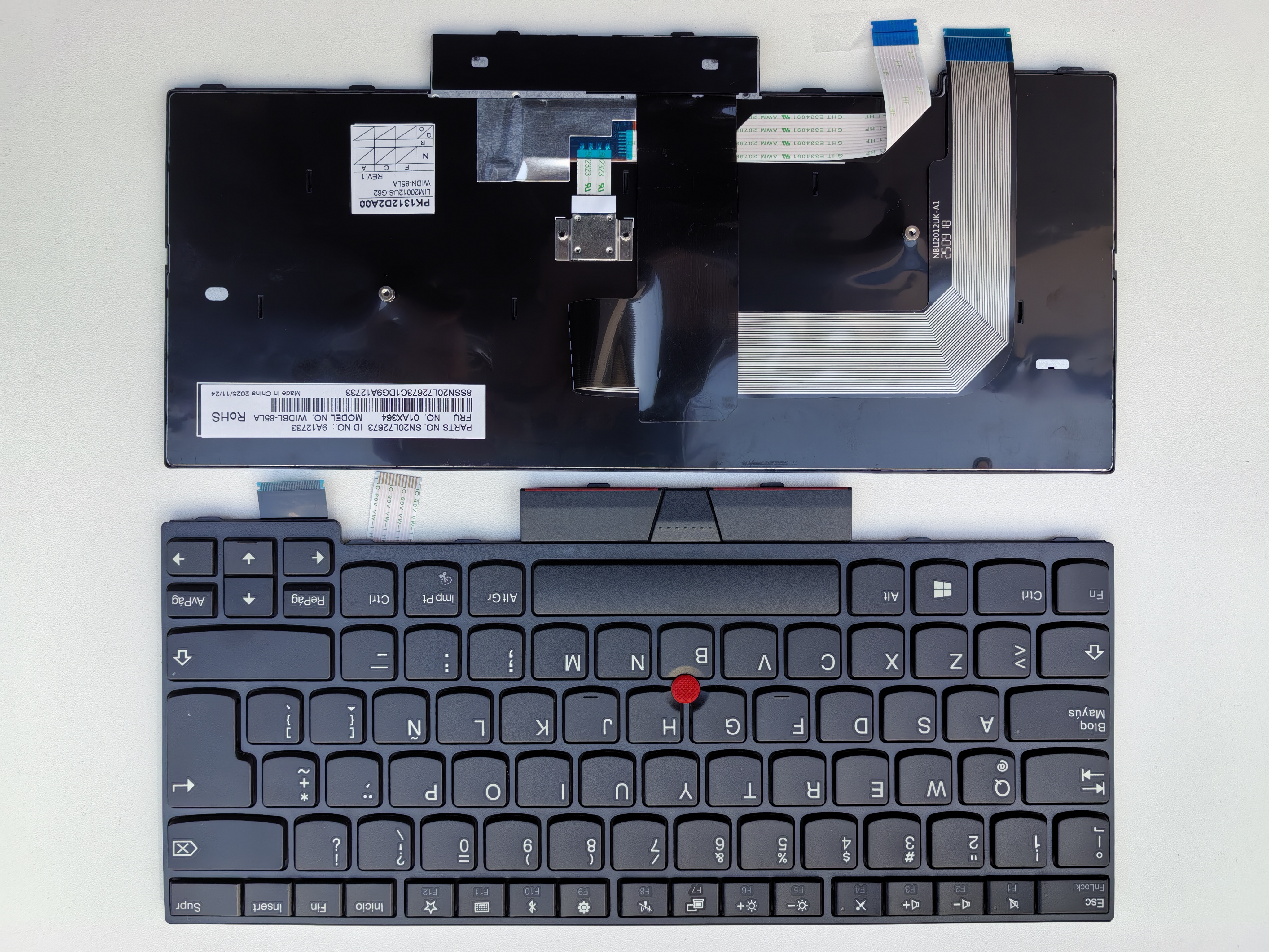Picture of New Replacement Laptop Keyboard For IBM T470/T480/A475/A485 BLACK FRAME BLACK (OEM) LA Layout